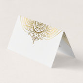 Gouden Kant Paisley Mandala Visitekaartje (Achterkant)