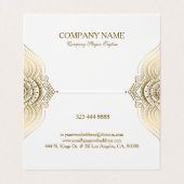Gouden Kant Paisley Mandala Visitekaartje (Binnenkant ongevouwen)