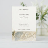 Gouden Kant Save The Date Kaart (Staand voorkant)