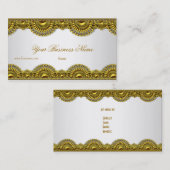  gouden kant wit elegante klassiekers visitekaartje (Voorkant / Achterkant)