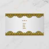  gouden kant wit elegante klassiekers visitekaartje (Achterkant)