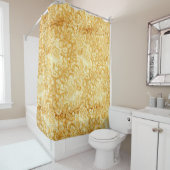 Gouden kanten stof detail, doek. douchegordijn (In situ)