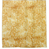 Gouden kanten stof detail, doek. douchegordijn (Voorkant)