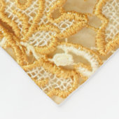 Gouden kanten stof detail, doek. fleece deken (Hoek)