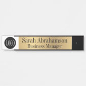 Gouden kantoor deur bord lang 25,4 cm naamplaat (Voorkant)