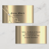 Gouden kapper Gradient Glitter Modern Visitekaartje (Voorkant / Achterkant)