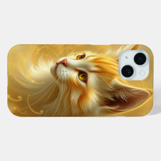 Gouden kat  Case-Mate iPhone case (Achterkant (horizontaal))