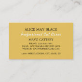 Gouden Kat, Kat Boarding, Cattery Visitekaartje (Achterkant)