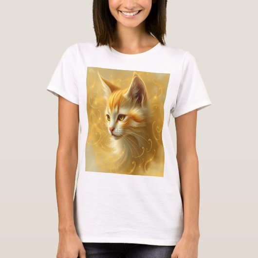 Gouden kat t-shirt (Voorkant)