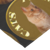 Gouden kattenmunten met gemberkat, tafelkleed (Gekanteld)