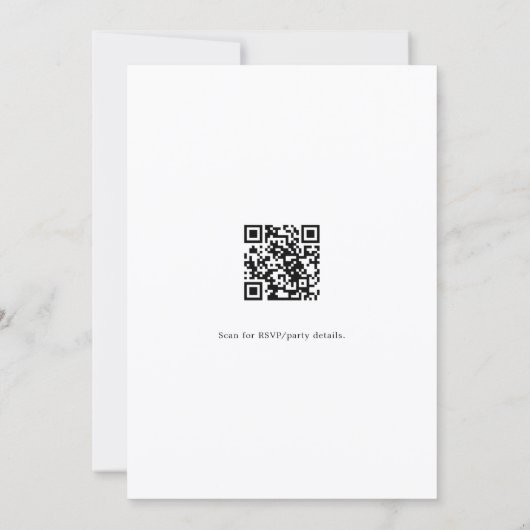 Gouden kegel groen QR code bedrijf Christmas Party Kaart (Achterkant)