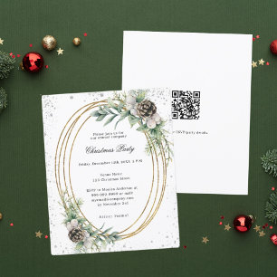 Gouden kegel QR bedrijf Christmas Party uitnodigin