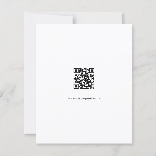 Gouden kegel QR bedrijf Christmas Party uitnodigin (Achterkant)