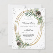 Gouden kegel QR bedrijf Christmas Party uitnodigin (Voorkant)