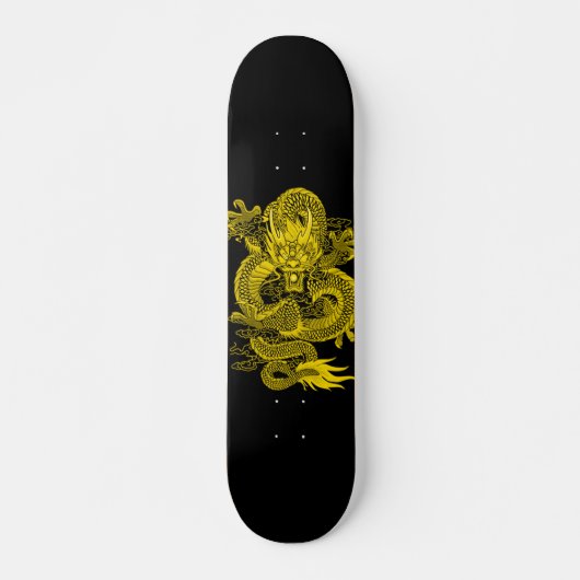 Gouden Keizer Draak Eén Element Pro Park Deck Persoonlijk Skateboard (Voorkant)