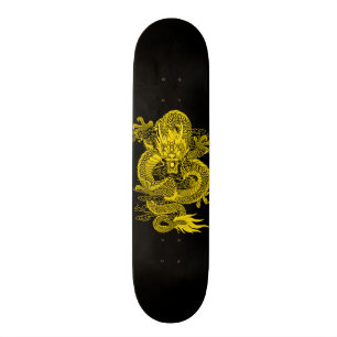 Gouden Keizer Draak Eén Element Pro Park Deck Persoonlijk Skateboard
