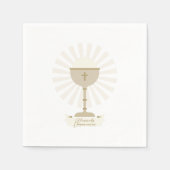 Gouden kelk communie servetten (Voorkant)