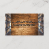 Gouden kelk wijn splash | wijnvaten visitekaartje (Achterkant)