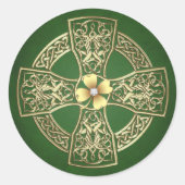 Gouden Keltische Cross Jeweled Stickers (Voorkant)
