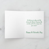 Gouden Keltische Harp Regenboog Papercraft St. Pat Kaart (Binnen)