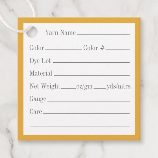 GOUDEN KELTISCHE KNOOP 2"Vierkante Garen Labels (Voorkant)