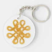GOUDEN KELTISCHE KNOOP Acryl Circle Sleutelhanger (Achterkant)