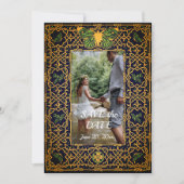 Gouden Keltische knoop Bewaar de datum Kaart (Voorkant)