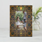 Gouden Keltische knoop Bewaar de datum Kaart (Staand voorkant)