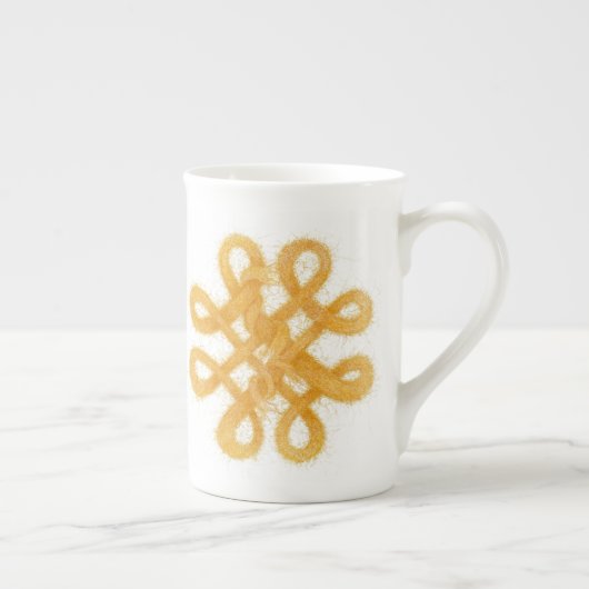 Gouden Keltische Knoop Bone China Mok (Rechts)