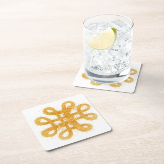 GOUDEN KELTISCHE KNOOP Diamond Paper Onderzetters (Insitu)