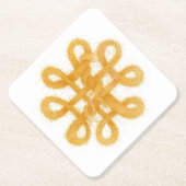 GOUDEN KELTISCHE KNOOP Diamond Paper Onderzetters (Voorkant)