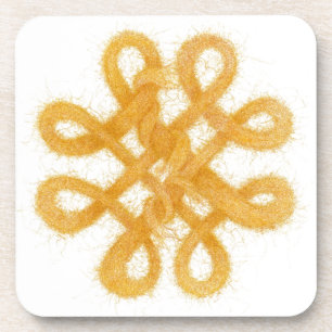 GOUDEN KELTISCHE KNOOP Hard Plastic Onderzetters