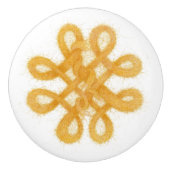 GOUDEN KELTISCHE KNOOP Keramische knop (Voorkant)