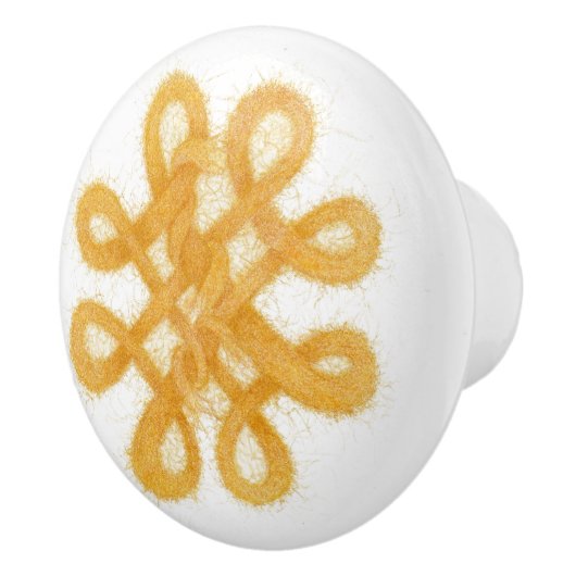 GOUDEN KELTISCHE KNOOP Keramische knop (Rechts)