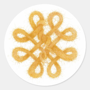 GOUDEN KELTISCHE KNOOP Kleine ronde Stickers