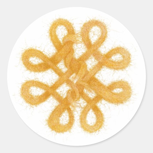 GOUDEN KELTISCHE KNOOP Kleine ronde Stickers (Voorkant)