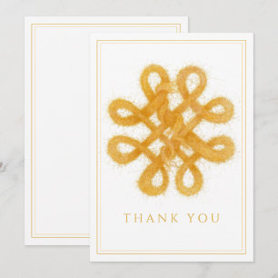 GOUDEN KELTISCHE KNOOP plat bedankje Feestdagenkaart