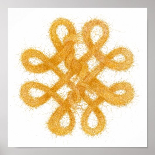 Gouden Keltische Knoop Posterprint Poster (Voorkant)