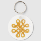GOUDEN KELTISCHE KNOOP Ronde aluminium Sleutelhang Sleutelhanger (Achterkant)