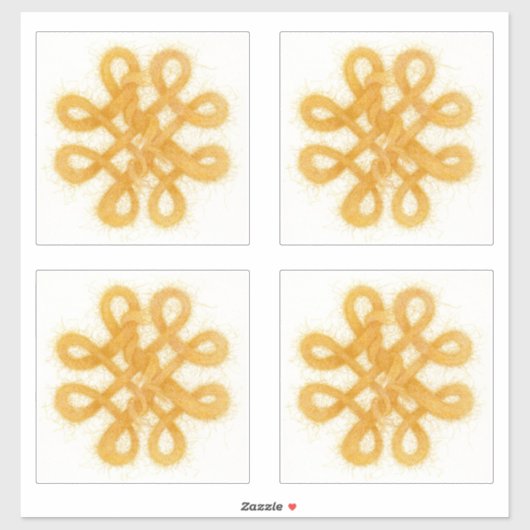 GOUDEN KELTISCHE KNOOP Vinyl Stickers (4) (Vel)