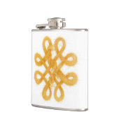 GOUDEN KELTISCHE KNOOP Vinyl verpakte kolf Heupfles (Links)