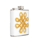 GOUDEN KELTISCHE KNOOP Vinyl verpakte kolf Heupfles (Rechts)