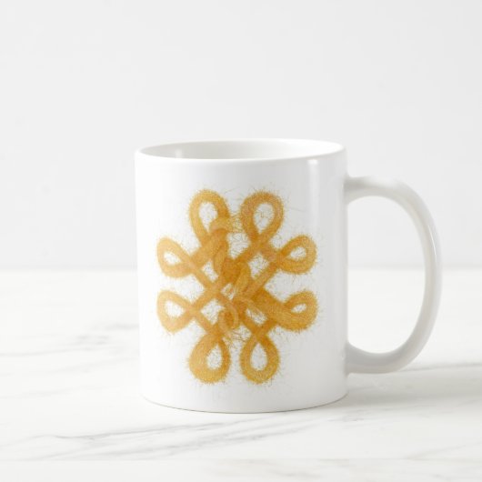 GOUDEN KELTISCHE KNOOP Witte Mok (Rechts)