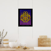 GOUDEN KELTISCHE KNOPEN MET TWIN DRAGONS POSTER (Keuken)