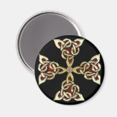 Gouden Keltische Kruismagneet Magneet (Voorkant / Achterkant)