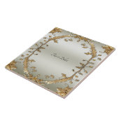 Gouden  keramische Tegel Tegeltje (Zijkant)