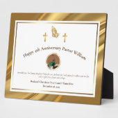 Gouden Kerk Pastor Waardering Jubileum Gift Fotoplaat (Zijkant)