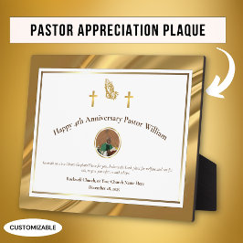 Gouden Kerk Pastorale Waardering Jubileum Cadeau Fotoplaat