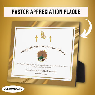 Gouden Kerk Pastorale Waardering Jubileum Cadeau Fotoplaat