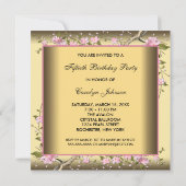 Gouden Kersenbloesem 50ste verjaardag Uitnodiging (Achterkant)